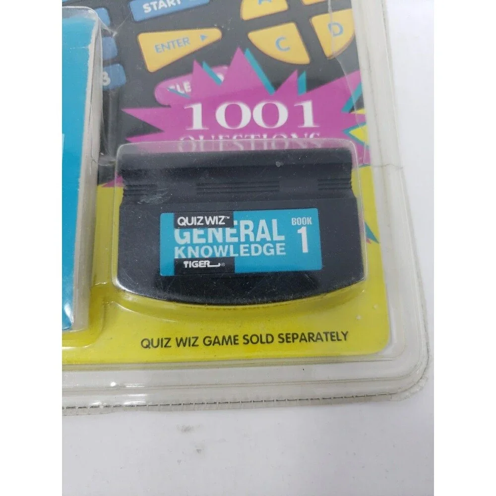 Vintage Tiger Electronics Quiz Wiz Book 1 General Knowledge Game Cartridge 1993